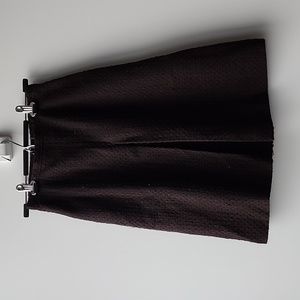 Vintage Made in Italy Textured Woven Wool Pleated A Line Skirt